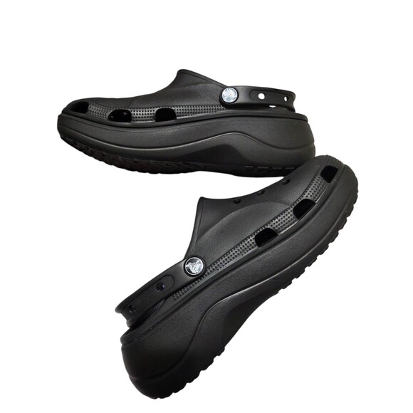 Crocs Unisex Baya Platform Clog Sandals Black Women's Size 8 Classic Comfort SH1 - Picture 6 of 8